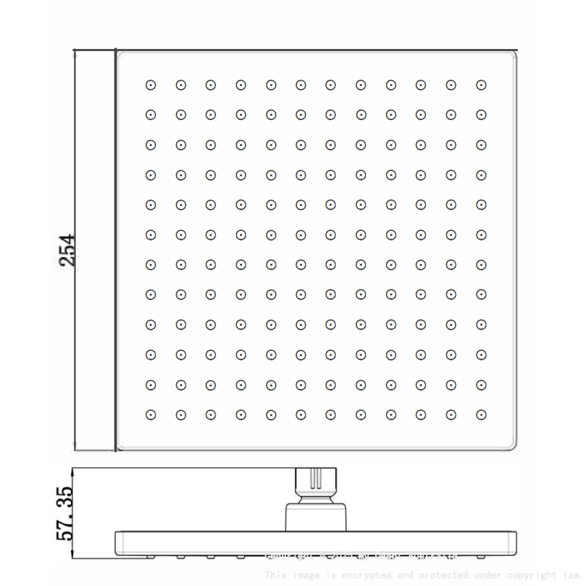 Rosa Square Overhead Shower Brushed Nickel