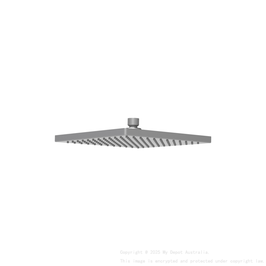 Rosa Square Overhead Shower Gun Metal