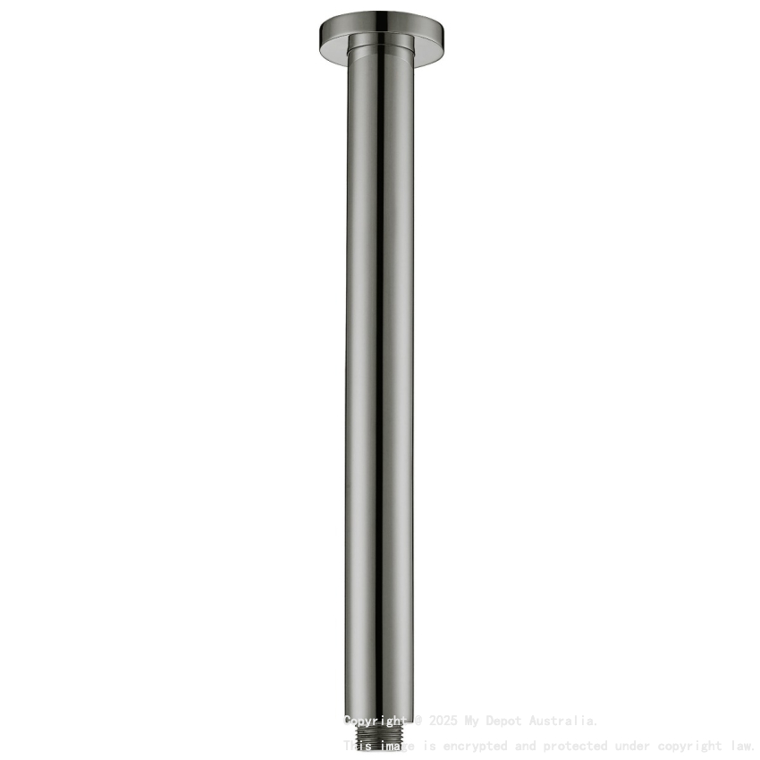Round Vertical Shower Arm Brushed Nickel