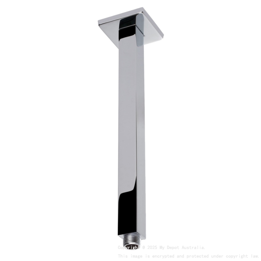 Square Vertical Shower Arm Chrome