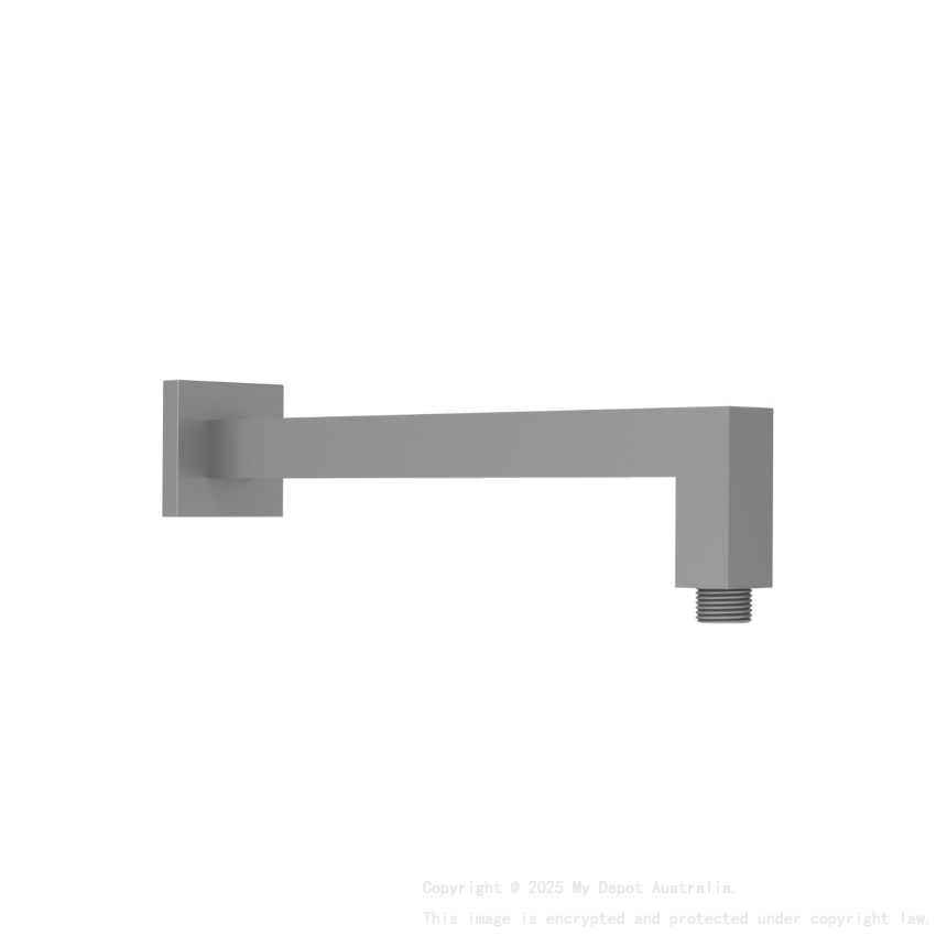 Square Horizontal Shower Arm Gun Metal