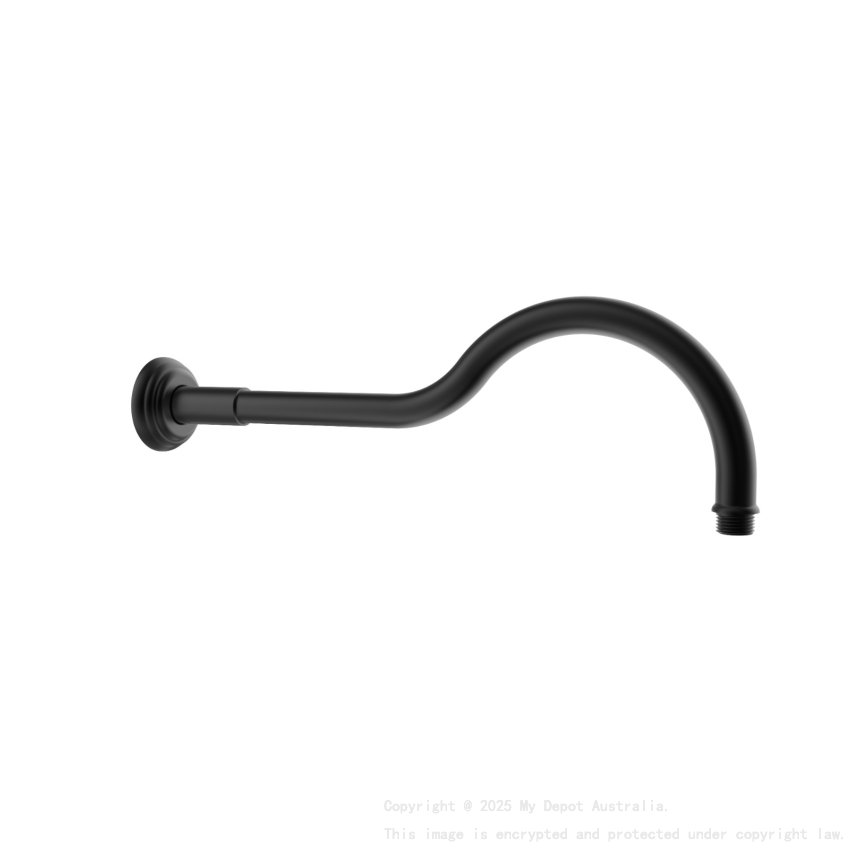 Clasico Shower Arm in Matt Black