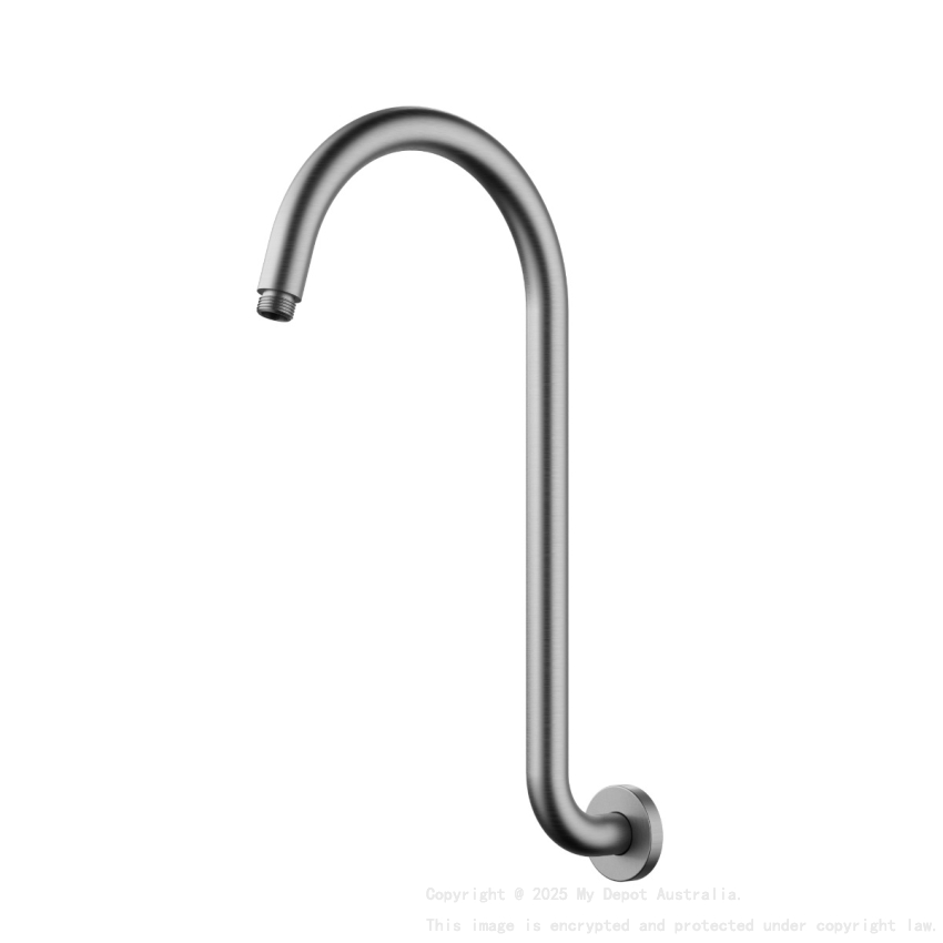 Clasico Gooseneck  Shower Arm High Rise Brushed Nickel