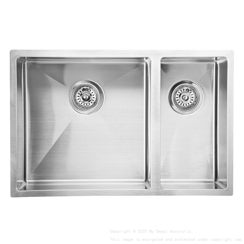New Cora 1.5 Bowl Undermout Sink 670mm 93 degree 304 Stainless Steel
