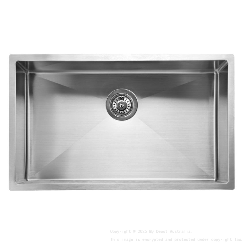 Eden Single Bowl Above/Undermount Sink (R10 Corner),230mm Depth Stainless Steel 