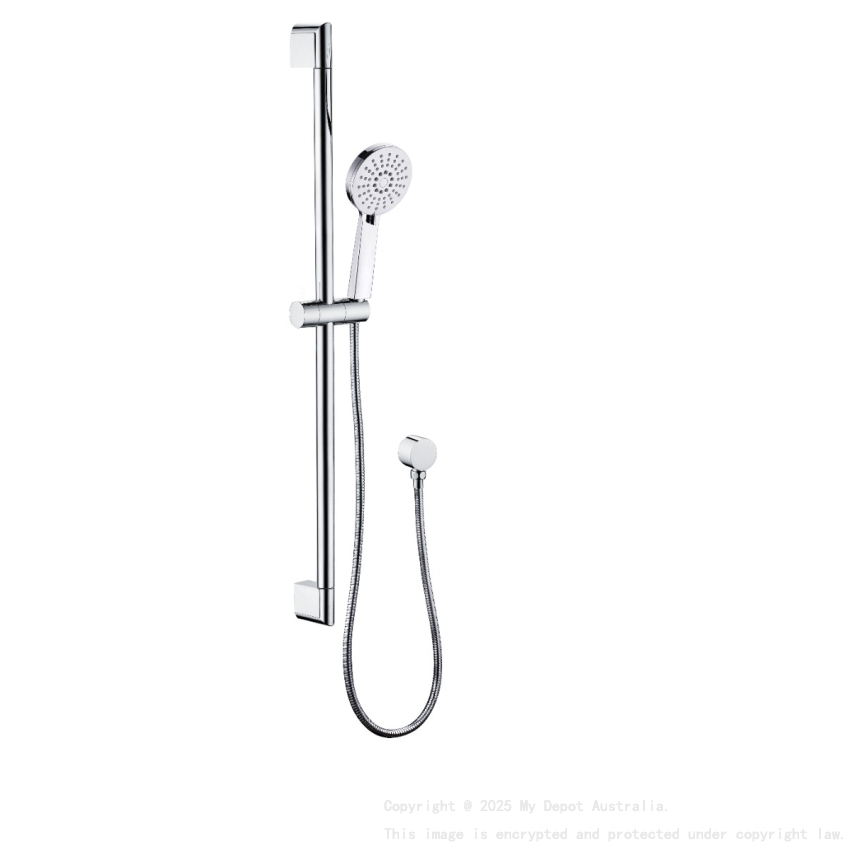 Maya Round Brass Multi-function Sliding Shower Set Chrome