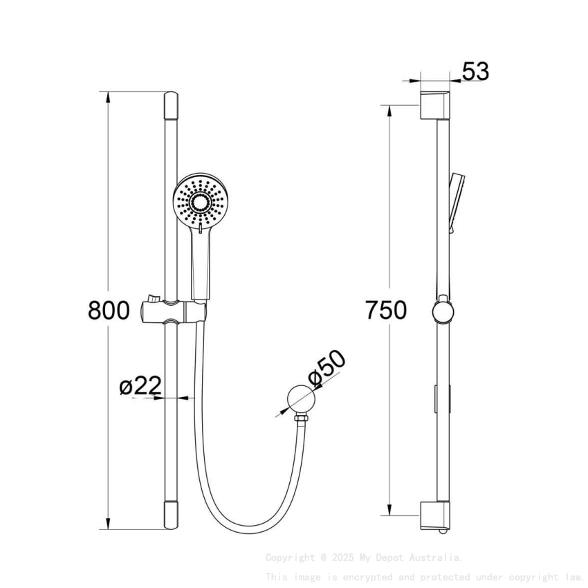 Maya Round Brass Multi-function Sliding Shower Set Chrome