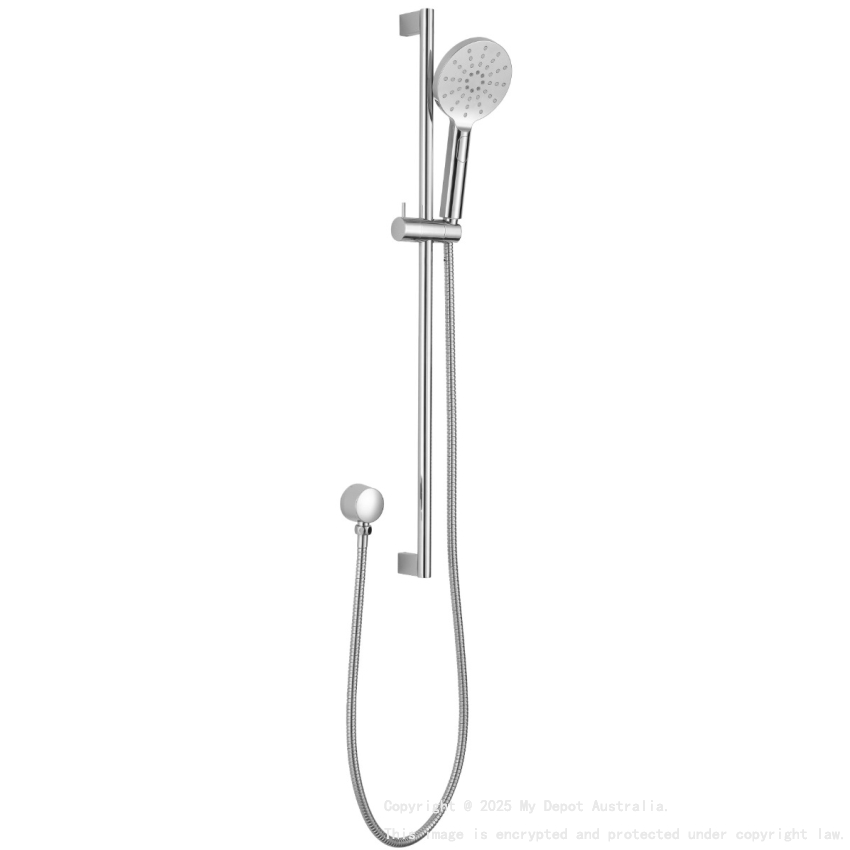 Cora Round Sliding Shower Set Chrome
