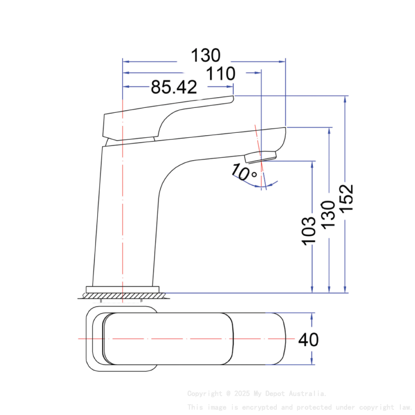 Eden Basin Mixer Matt Black