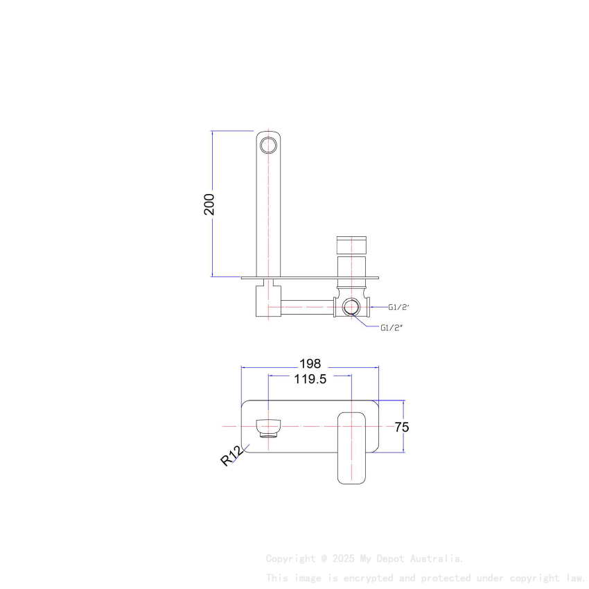 Eden Wall Basin Mixer Chrome