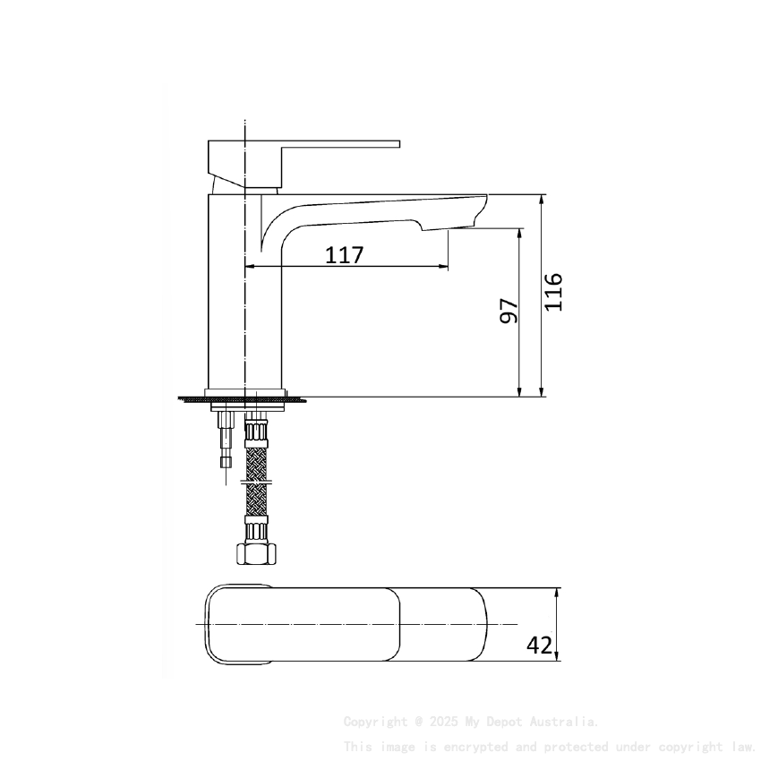 Nova High Rise Basin Mixer Matt Black 