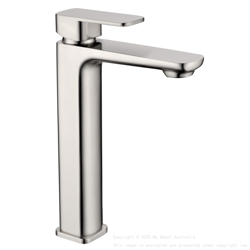 Nova High Rise Basin Mixer Brushed Nickel 