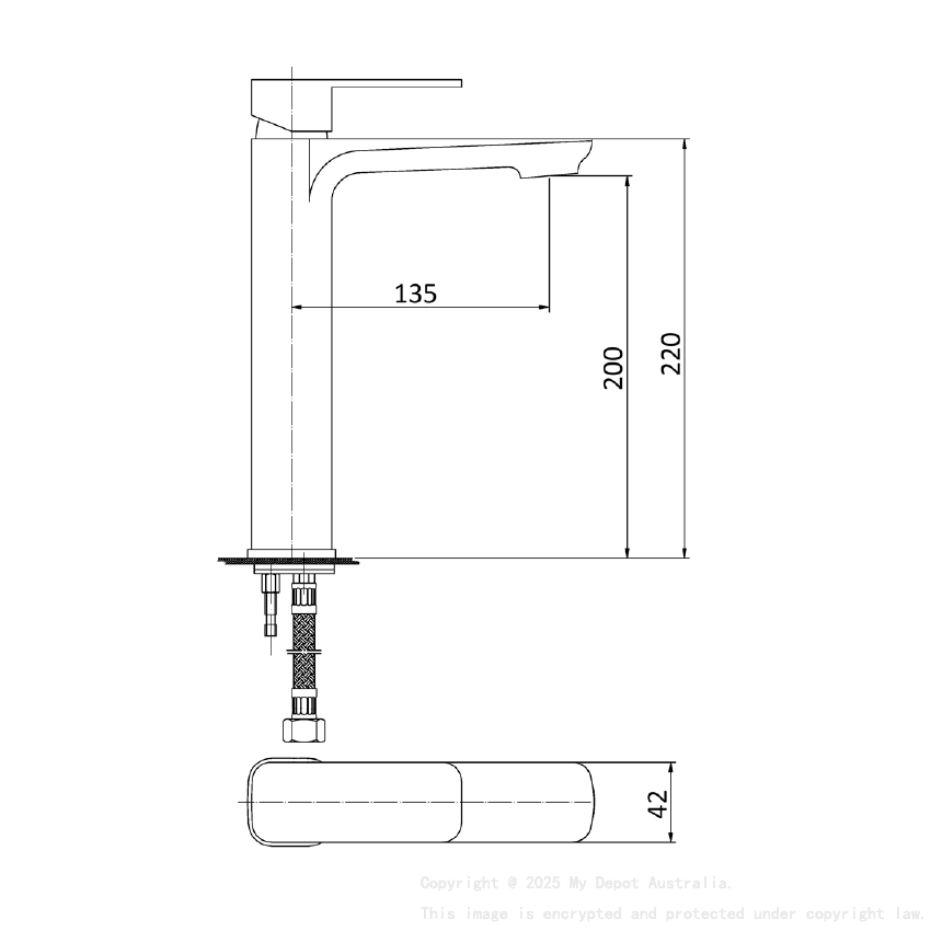 Nova High Rise Basin Mixer Chrome