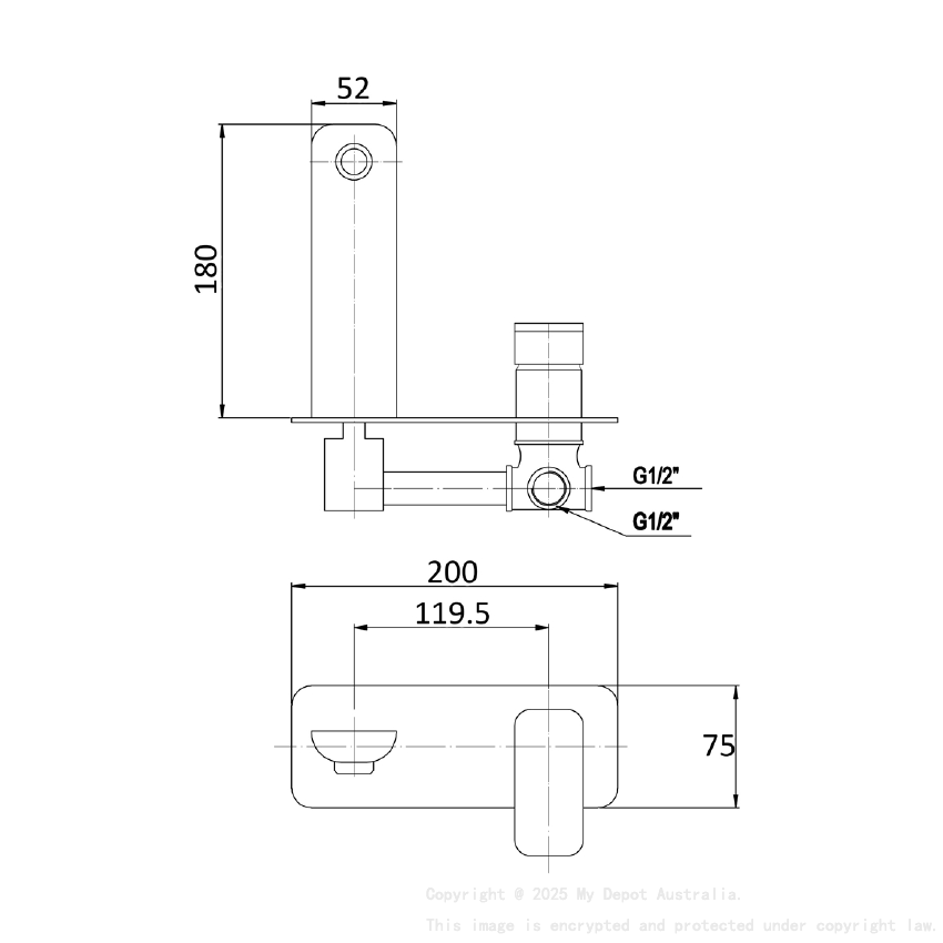 Nova Wall Basin Mixer Chrome