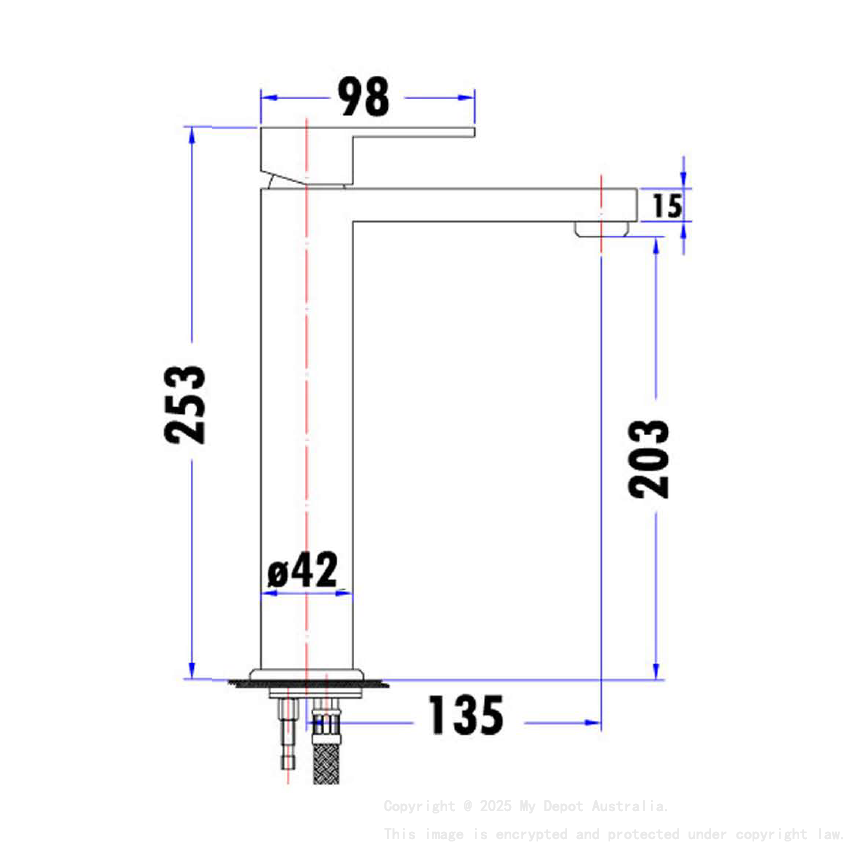 Rosa High Rise Basin Mixer Matt Black