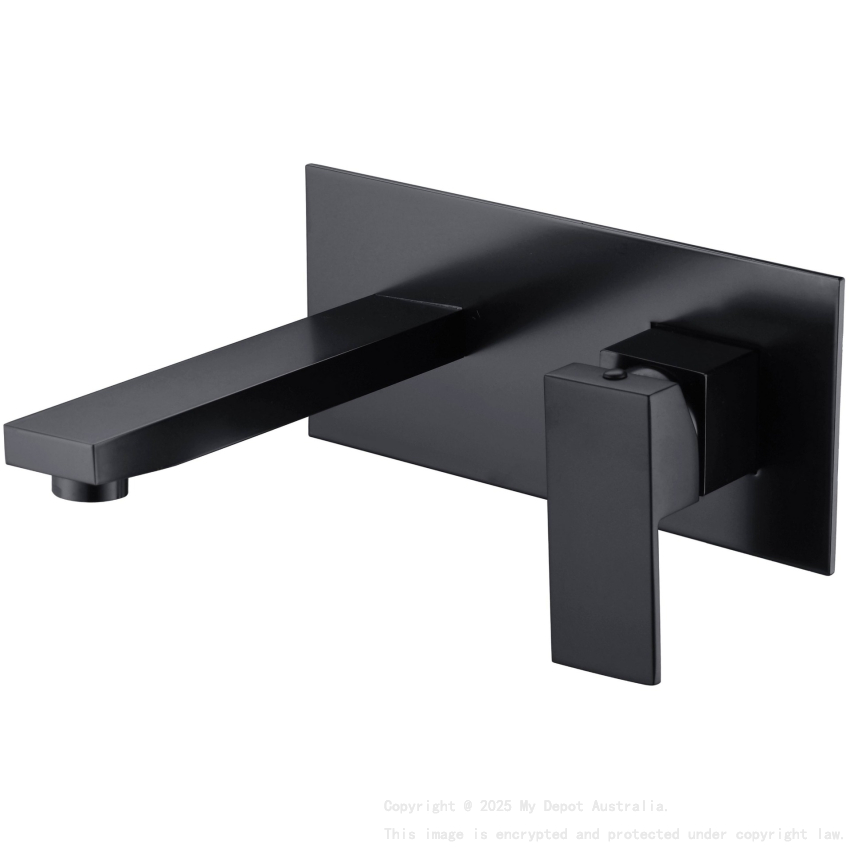 Rosa Wall Basin Mixer Matt Black