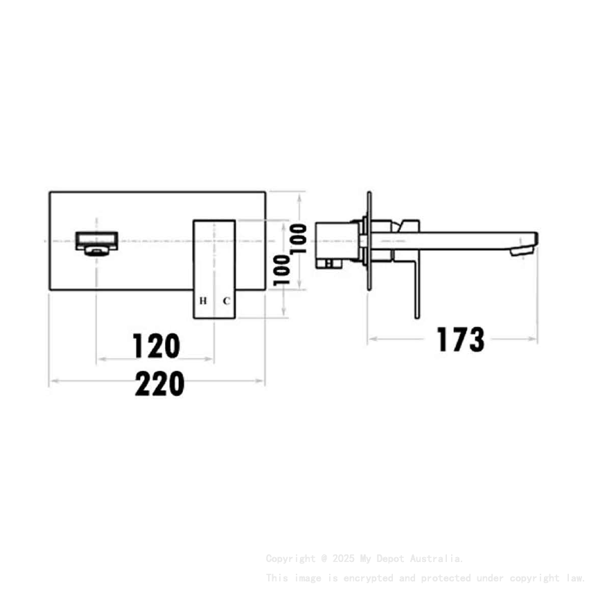Rosa Wall Basin Mixer Chrome