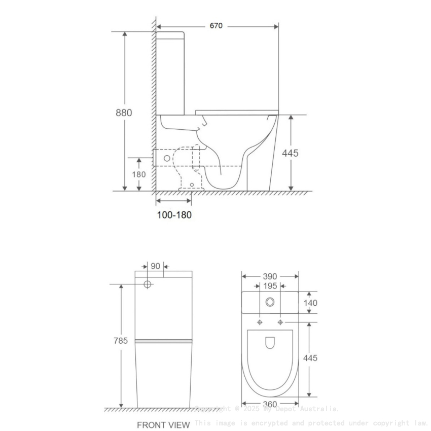 Hali Rimless Wall Faced Toilet
