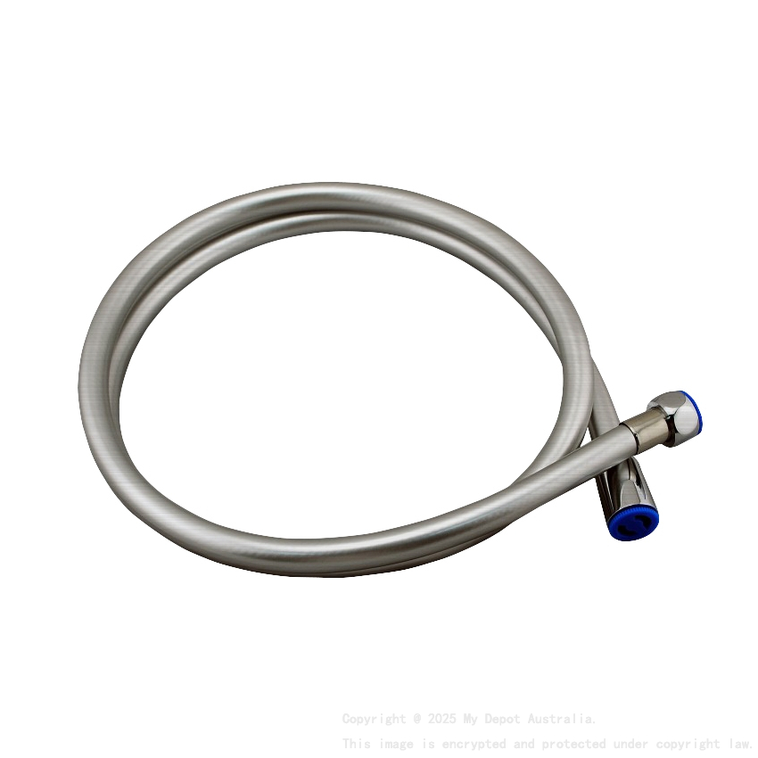 Esperia Brushed Nickel 1500mm PVC Shower Hose