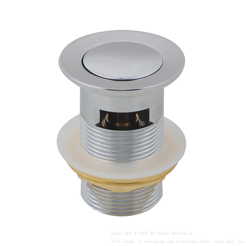 Chrome 32/40mm Solid Brass Basin Pop Up Waste with Overflow