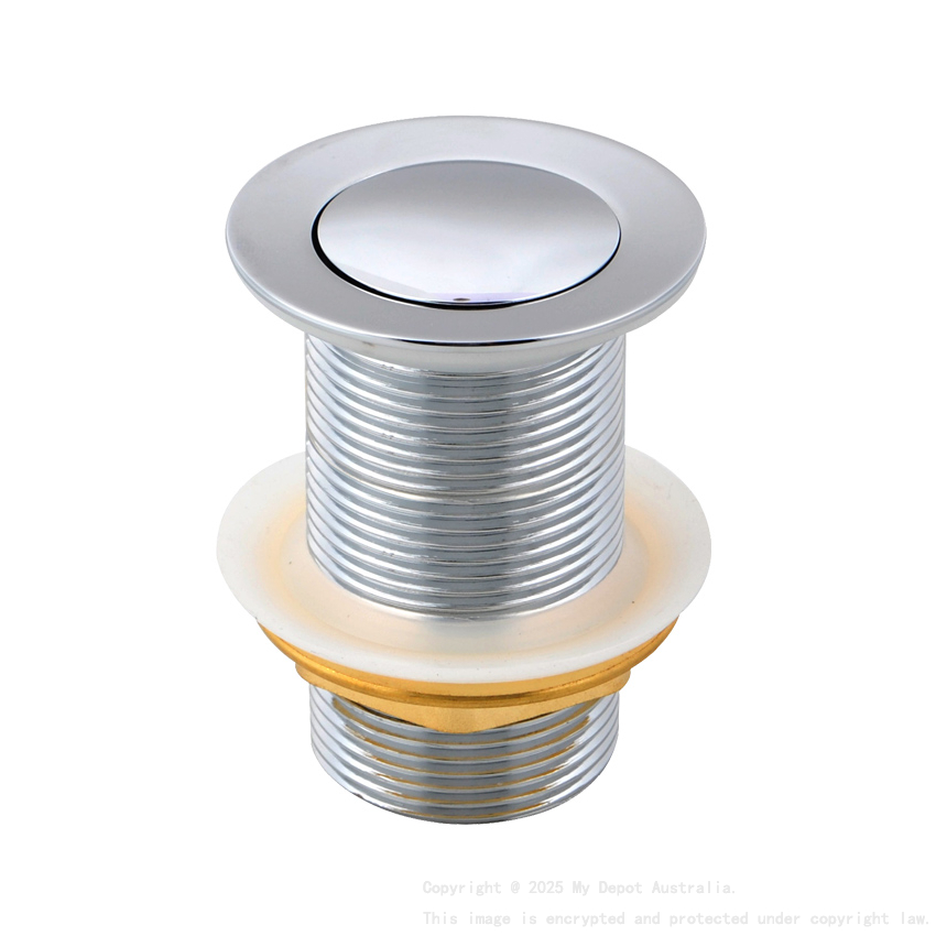 Chrome 32/40mm Solid Brass Basin Pop Up Waste with NO Overflow