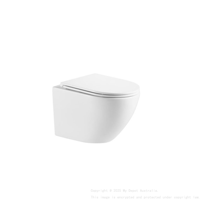 Wall Hung Pan (Rimless) With Slim Uf Seat Cover 