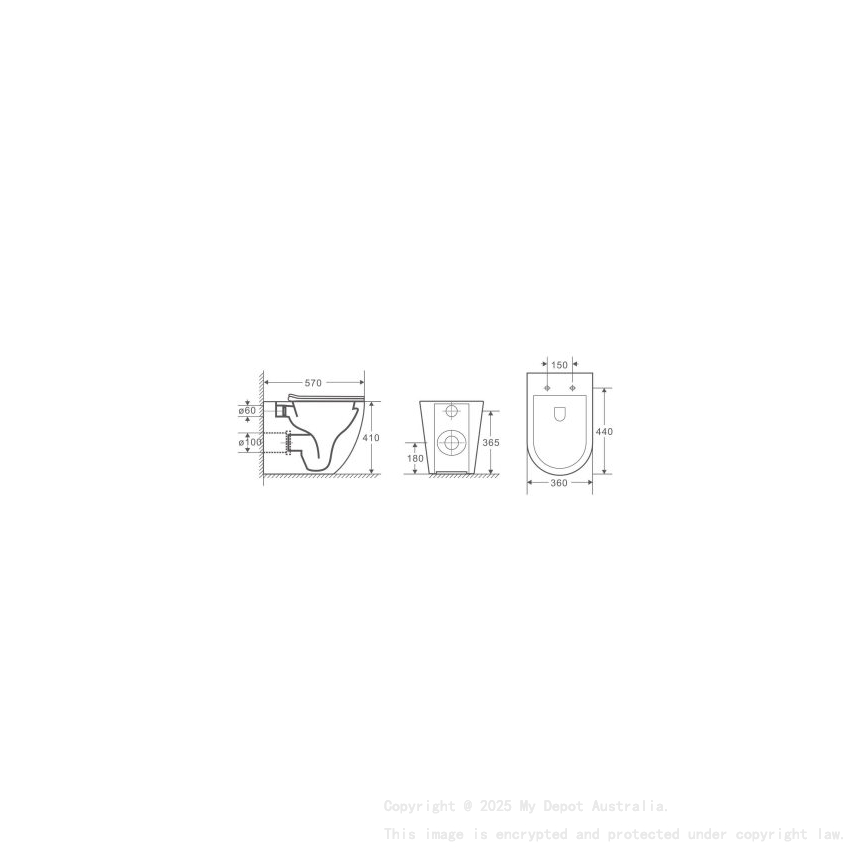 Norton99 Matt White Floor Pan With Slim Uf Seat Cover 