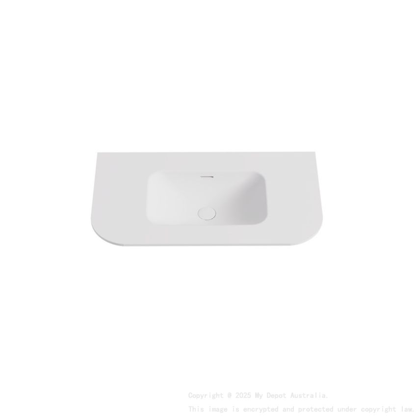 905X505X140 Matte White Aruro Solid Surface Stone Basin