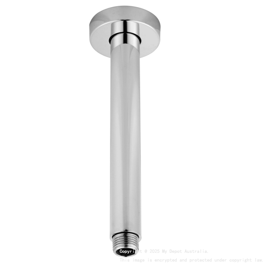 Pentro Chrome Round Ceiling Shower arm 200mm