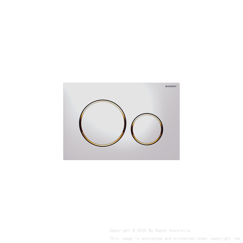 ABS White Plate With Gold Trim 115.882.Kk.1