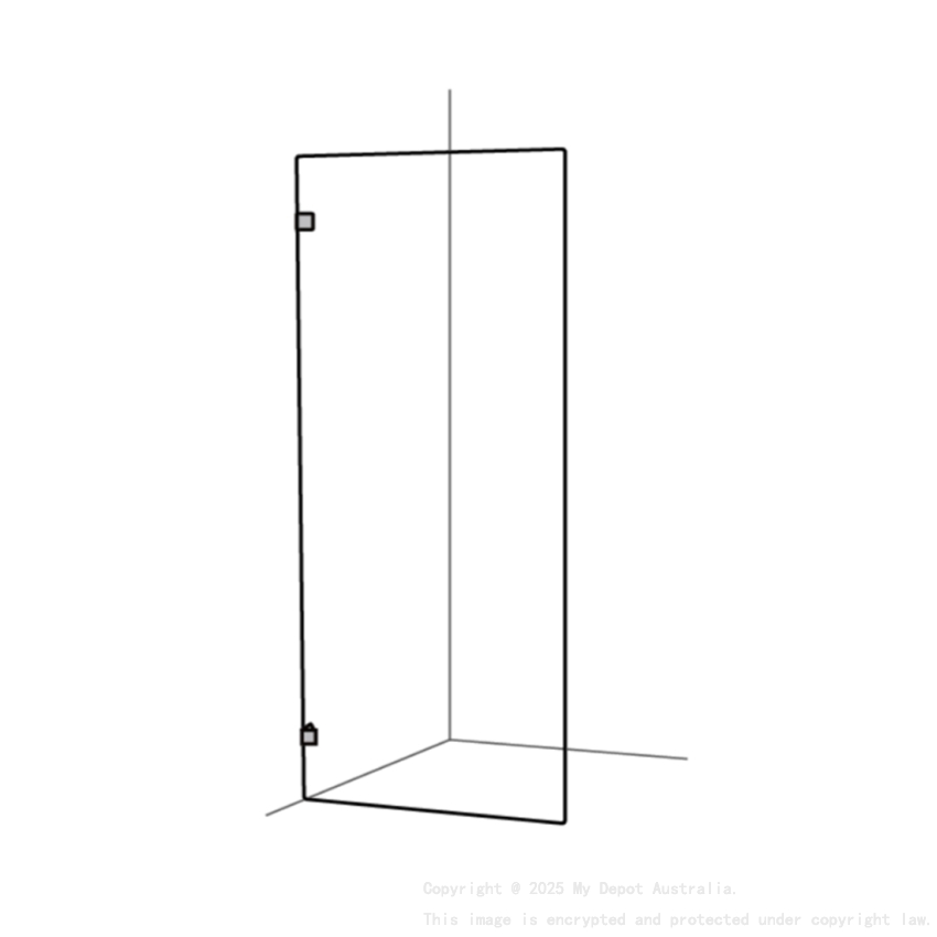 10mm Wall to Wall Frameless Shower Screen, Single Panel, Fixed Panel