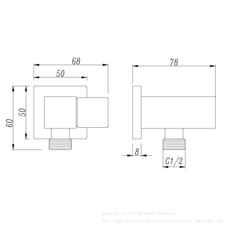 Esperia Brushed Nickel Shower Holder & Connector