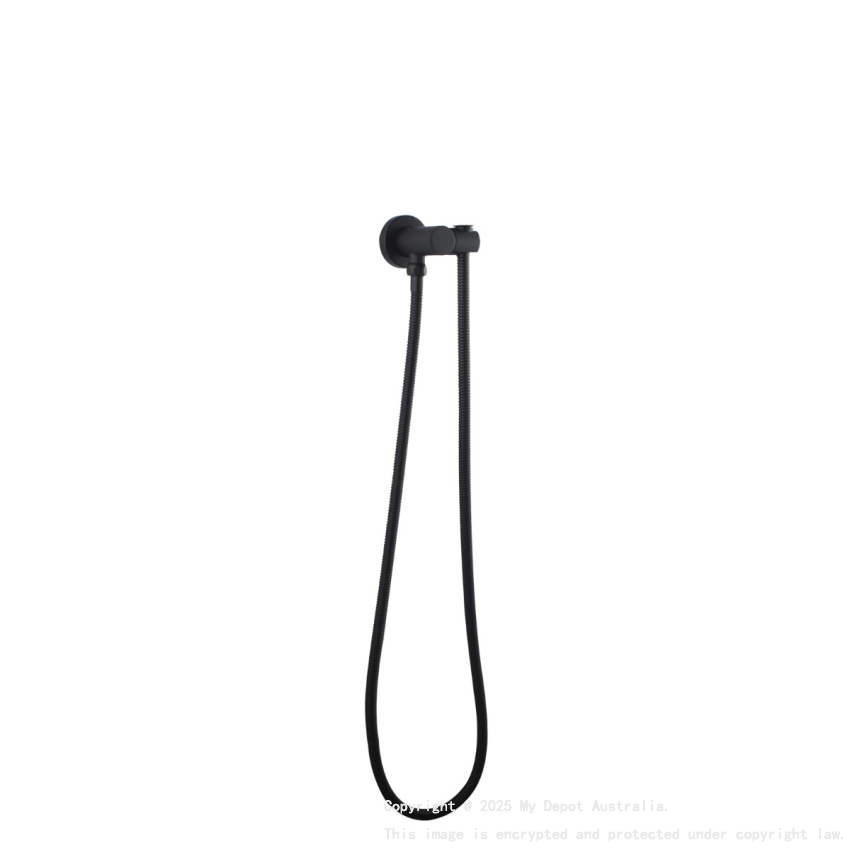 Pentro Matte Black Shower Holder & Connector