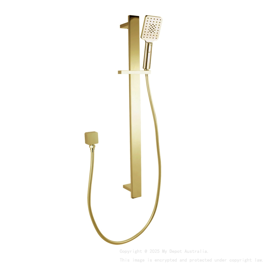 Bellino Brushed Yellow Gold Sliding Shower Rail(ABS Handheld Shower)