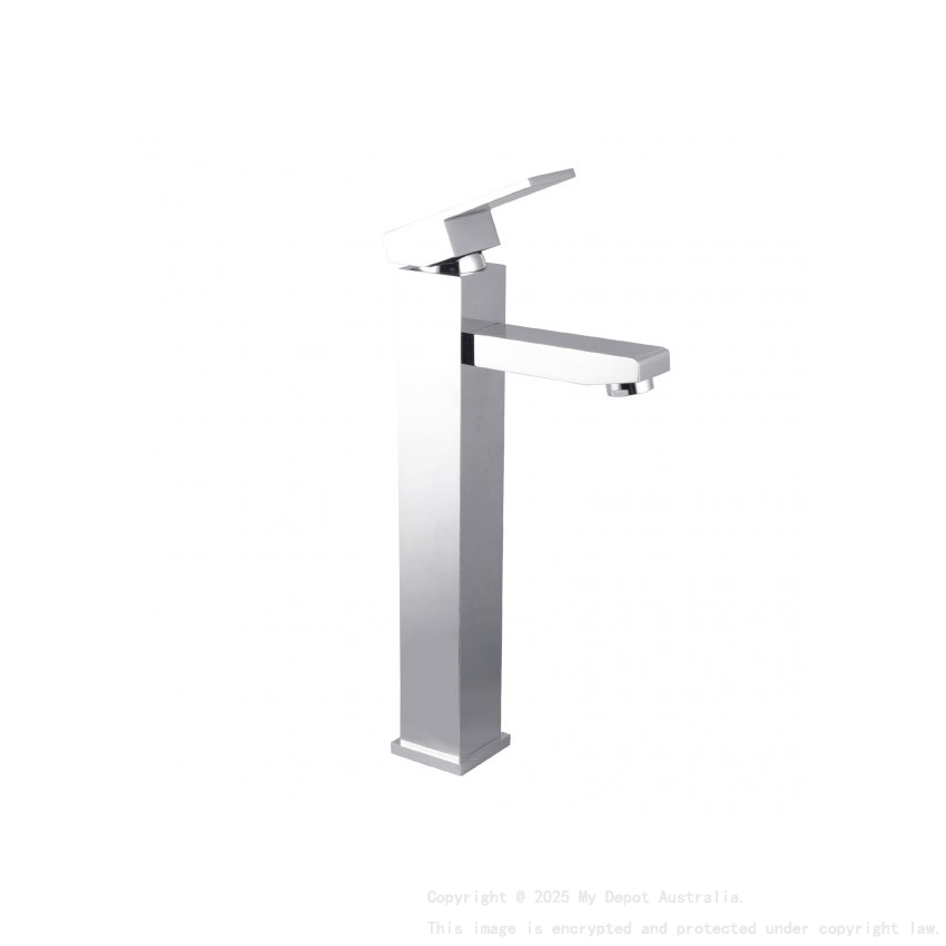 Cavallo Chrome Square Tall Basin Mixer