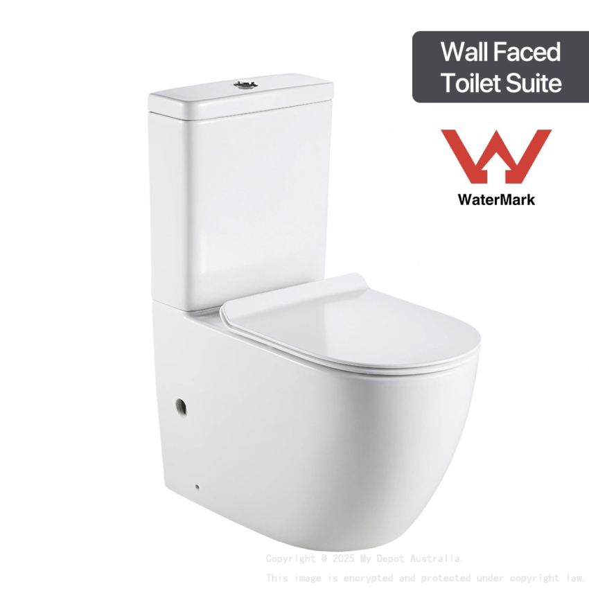 Matte White Two-piece toilet P-trap: 180mm S-tarp with plastic variable pipe