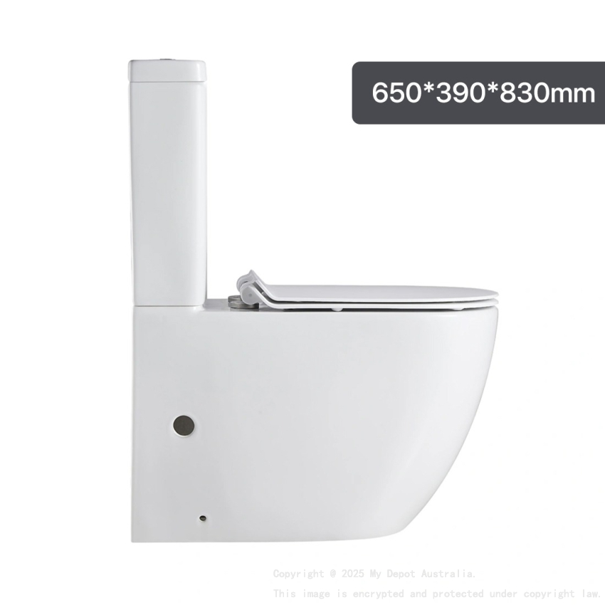 Matte White Two-piece toilet P-trap: 180mm S-tarp with plastic variable pipe