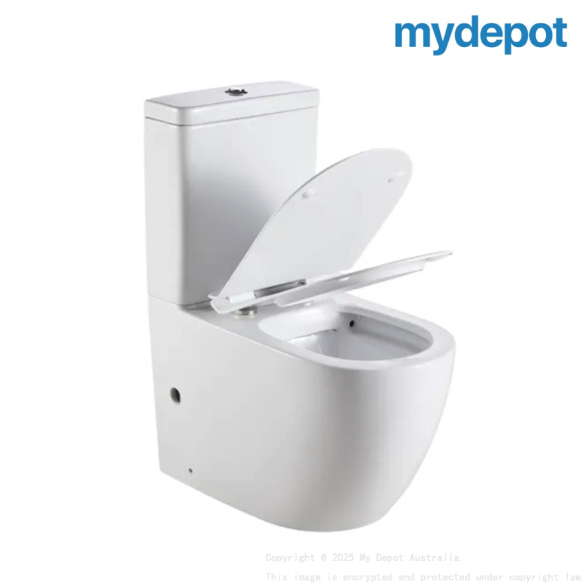 Matte White Two-piece toilet P-trap: 180mm S-tarp with plastic variable pipe
