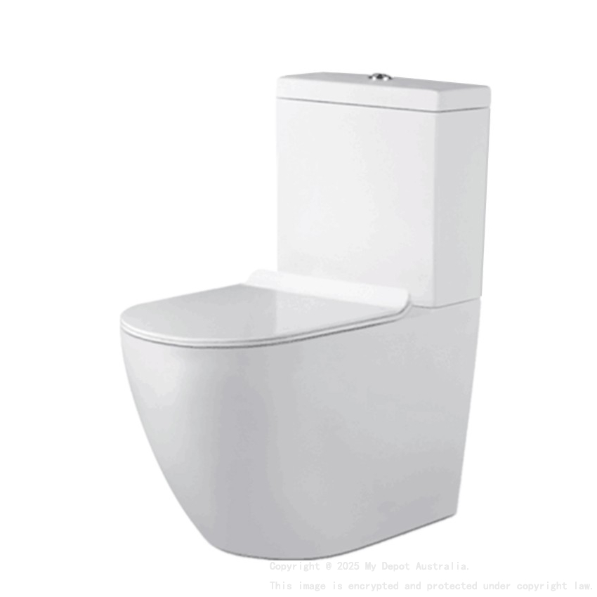 Two piece toilet Rimless flush