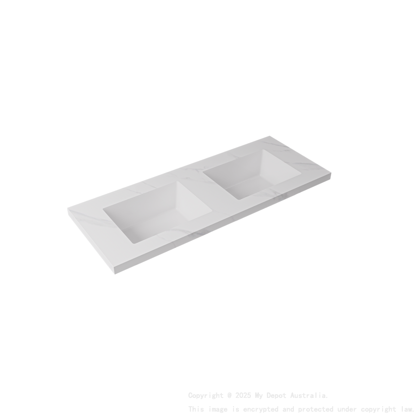 12000x460x190mm Carrara White Sintered Stone Seamlessjoined With Fine Ceramic Basin Double Bowl No Tap Hole