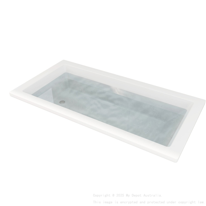 1675*400*750mm Gloss White Viva Anti Slippery Island Bath