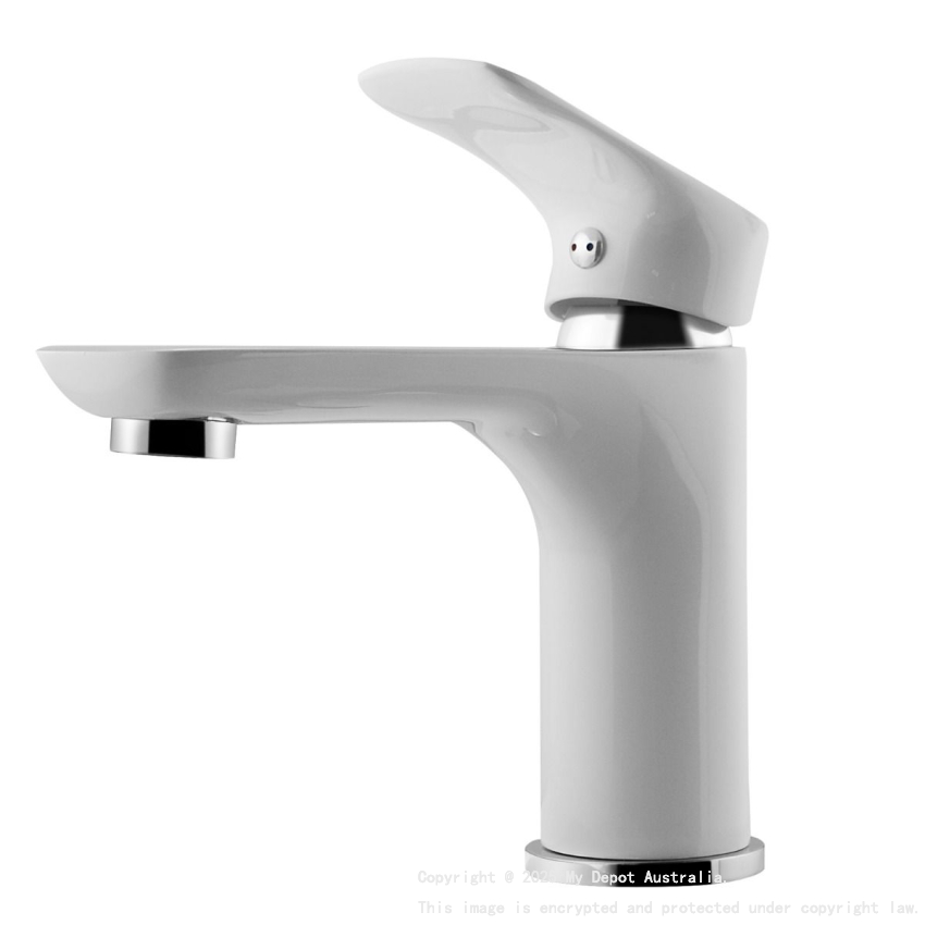 VOG Series White and Chrome Basin Mixer