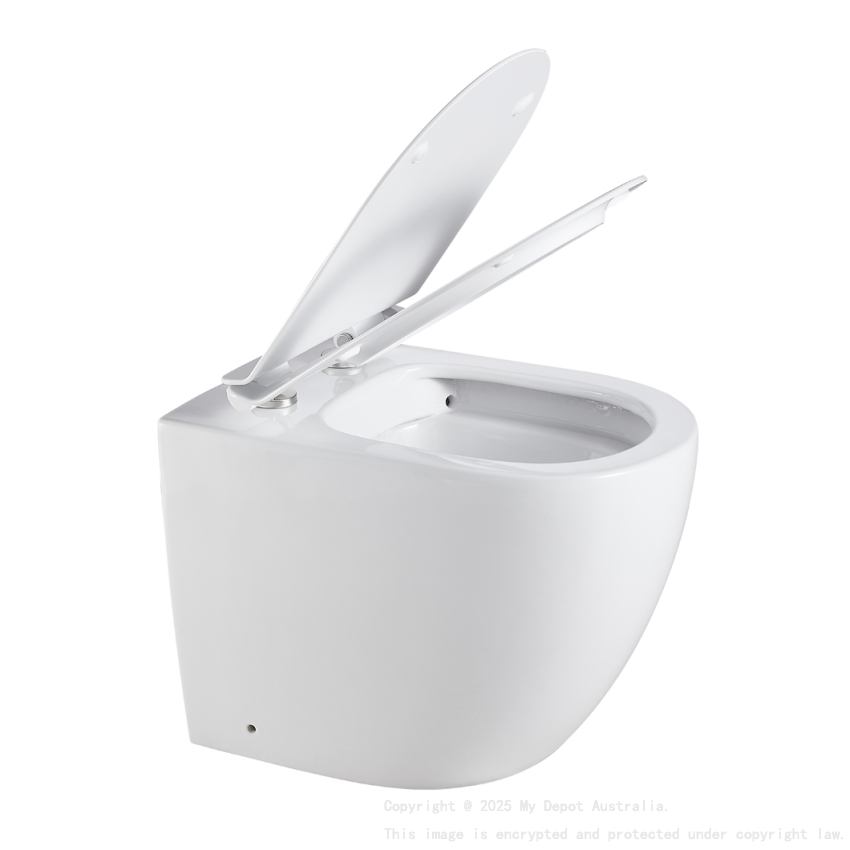 Floor Pan Rimless Flushing Toilet Matte White Size: 540x365x400mm P-trap: 180mm Roughing -in
