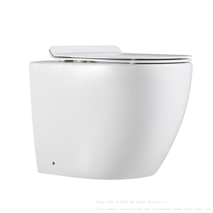 Floor Pan Rimless Flushing Toilet Matte White Size: 540x365x400mm P-trap: 180mm Roughing -in