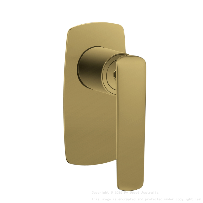 Bellino Brushed Yellow Gold Wall Mixer