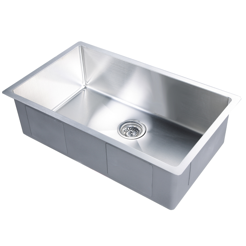 Bowl Size:720X400X230mm Overall Size:760X440X230mm Brushed Stainless Steel Kliff Hand Made Stainless Steel Sinks