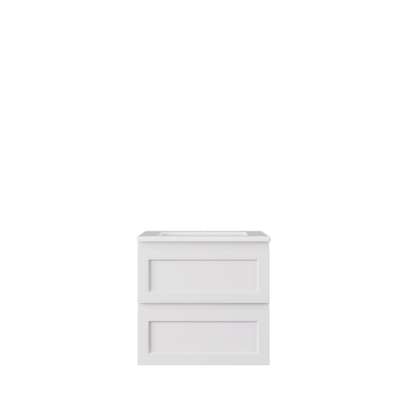 590*360*560mm Matte White Archill Federation Wall Hung Ensuite PVC Cabinet 