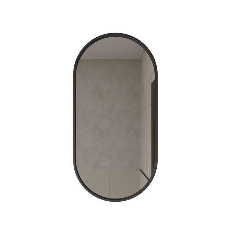 450*900mm Black Framed Oval Mirror Metal Framed Mirror