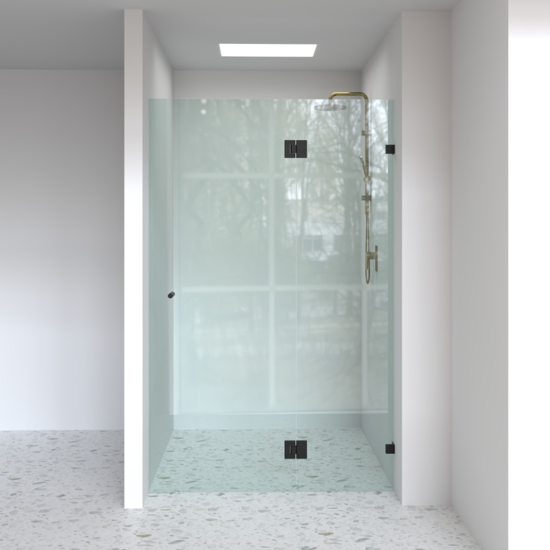 10mm Wall to Wall Frameless Shower Screens, 2 Panel, Pivot Door