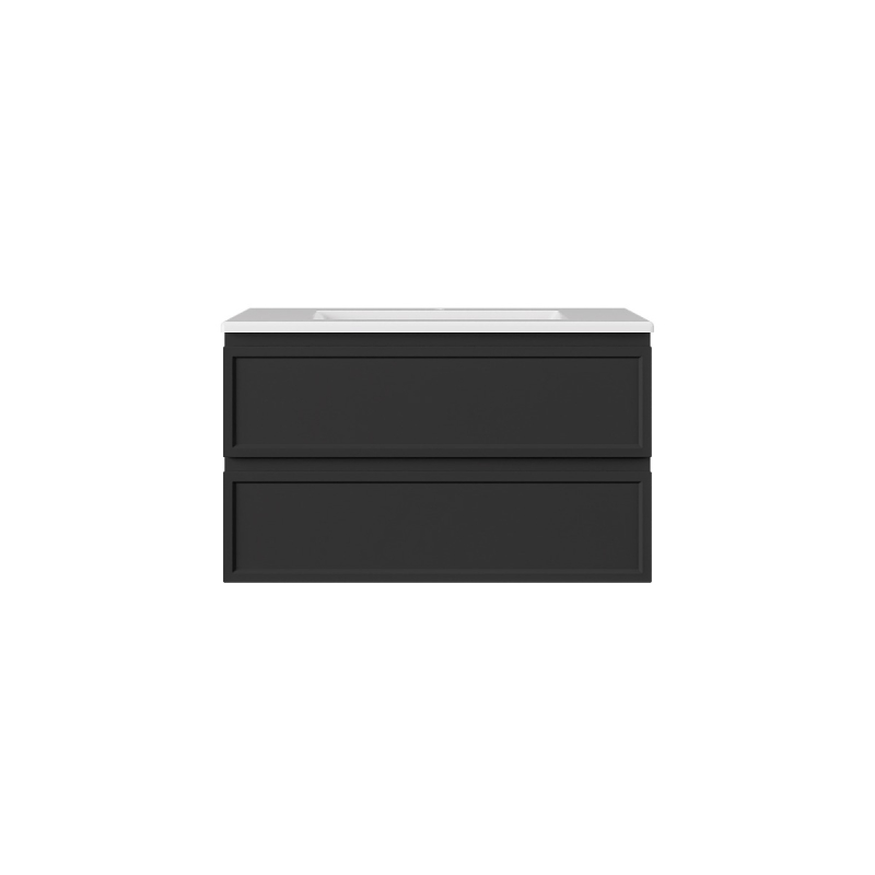 890*455*500mm Matte Black New Hamilton Federation Slim Wall Hung Cabinet